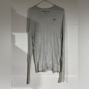 Gray Hollister Men's Sweater large